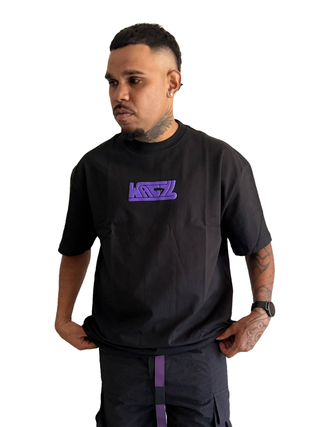 Wagyl Black Simple Tee