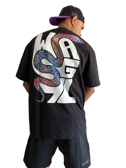 Wagyl Black Graphic Tee